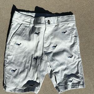 Janie & Jack critter khaki boys shorts with whales sz 6